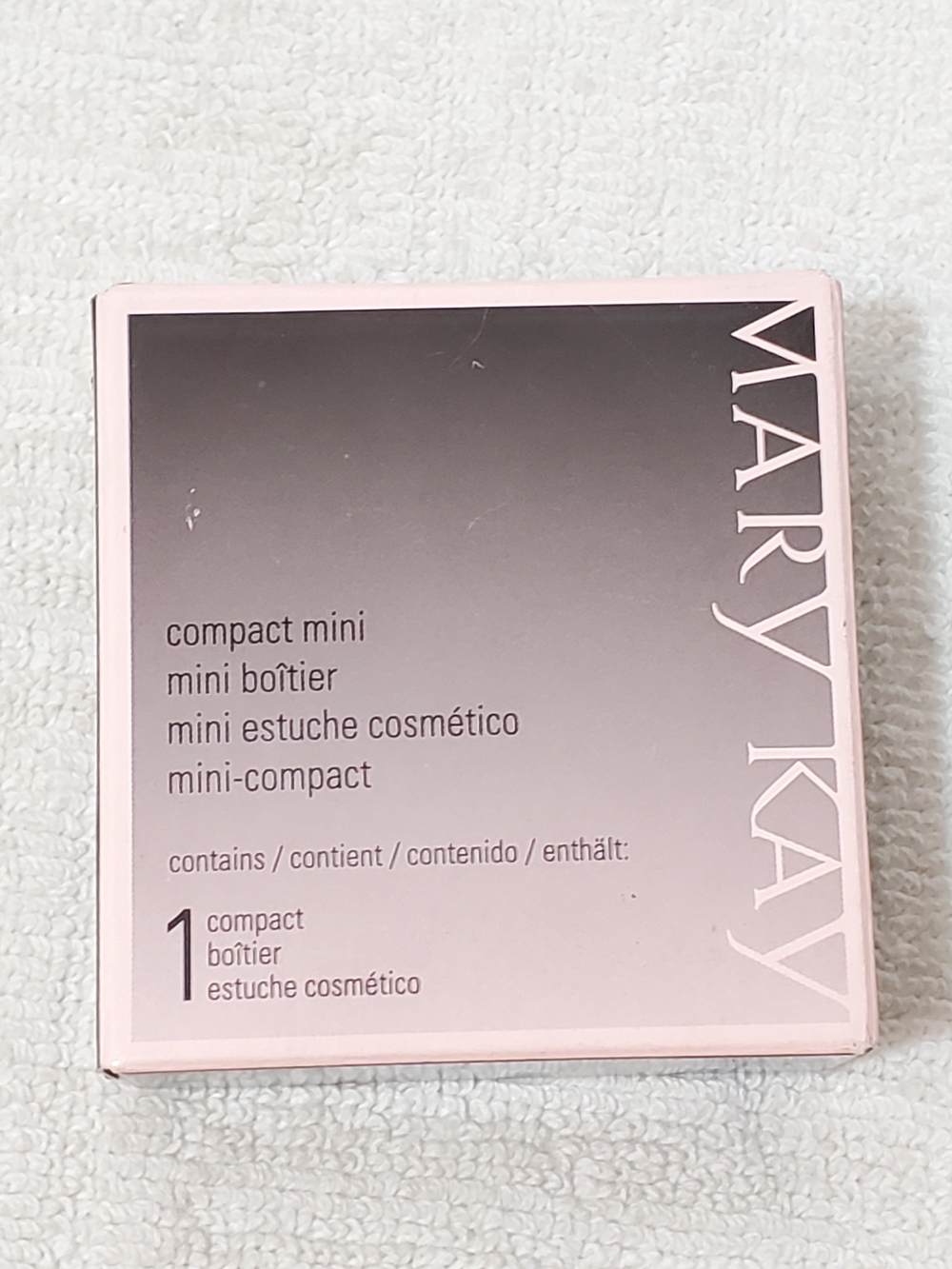 Mary Kay Compact Mini 040752 Unfilled Black Case w/Mirror Refillable NIB Women